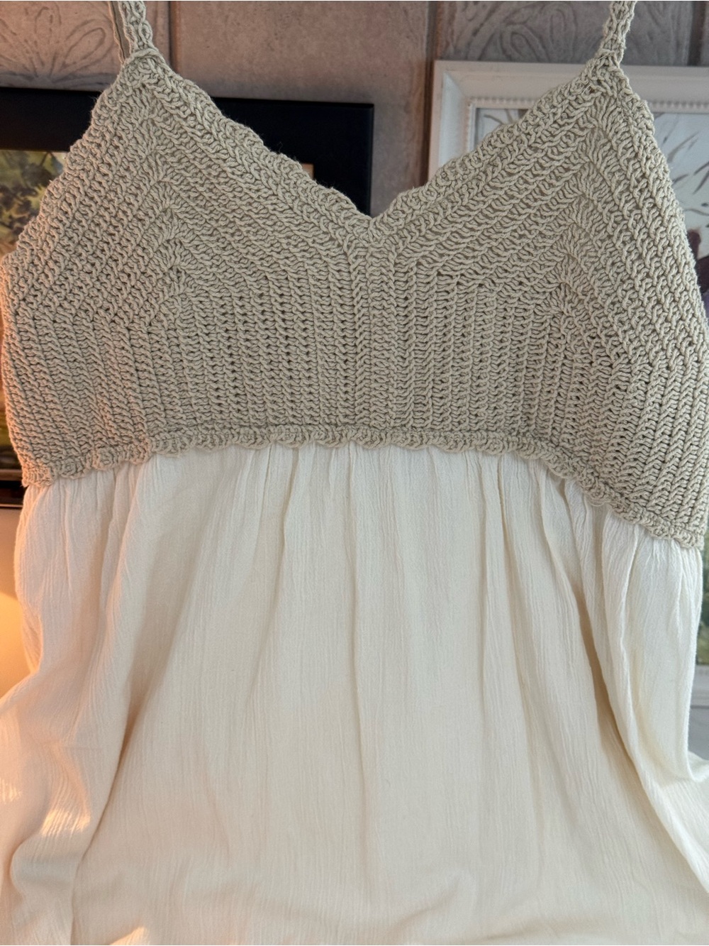 Zara Crochet and Gauze Maxi Dress - Picture 6 of 8